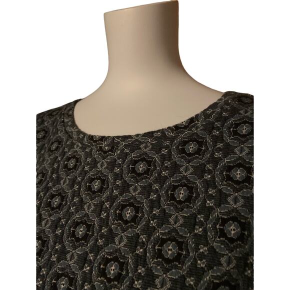 LOFT Petite Dark Blue Cotton Knit Short Sleeve Shift Dress sz SP - Picture 3 of 7